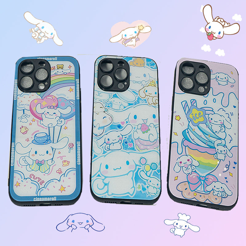 20pcs Sanrio Family Glass Hard Cases Demon Lovely kuromi Melody Phone Protective Covers for iPhone&Samsung Only