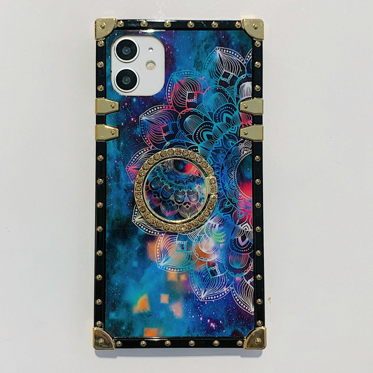 CASETIF Starry Sky Datura, Suitable for Apple Samsung, Square Case, with Ring Holder