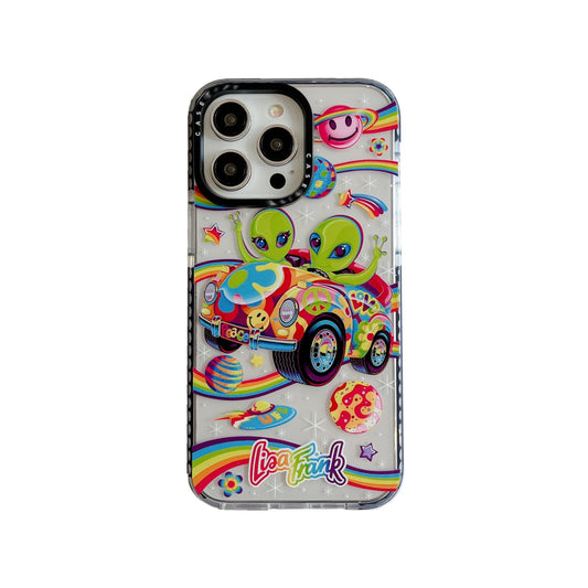 CASETIF Trippy Alien Laser Glitter iPhone Case - Colorful Rainbow Pattern for Girls and Women - Made with Soft TPU Material - Compatible with iPhone