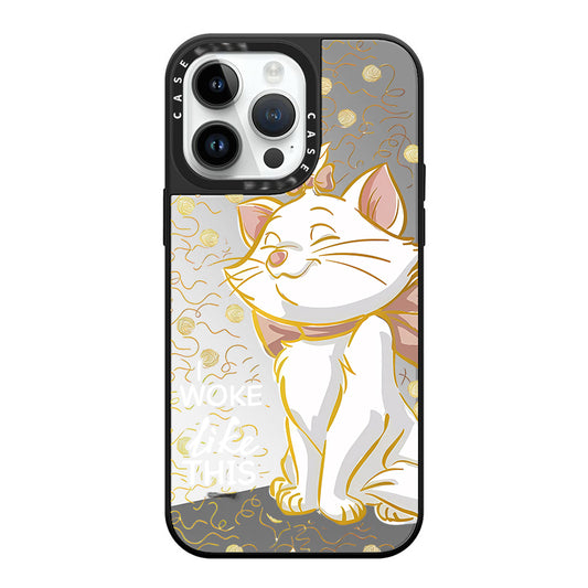 CASETIF Girly Golden Cat Phone Cases, Hair Ball Thread Protective Case, Shiny Dazzling Kitten, Suitable for Sweet and Lovely Girls Wowen, for IPhone