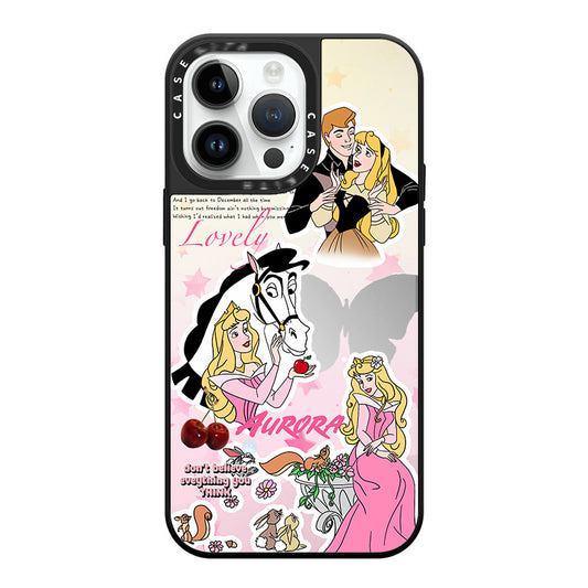 CASETIF Mermaid Cinderella IPhone Case, Mirror Anti-fall Protective Case, New Niche, Compatible with IPhone